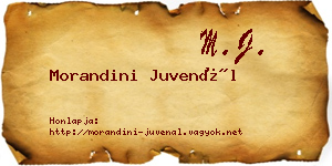 Morandini Juvenál névjegykártya